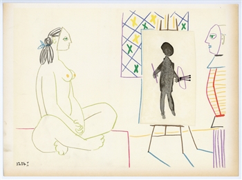 Pablo Picasso lithograph (In the Studio)