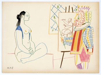 Pablo Picasso lithograph (In the Studio)