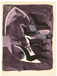Georges Braque lithograph "Les oiseaux de nuit" Nightbirds