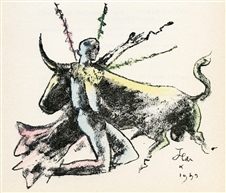 Jean Cocteau original lithograph (Torero)