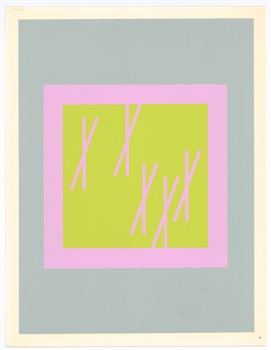 Josef Albers silkscreen Interaction of Color, 1963