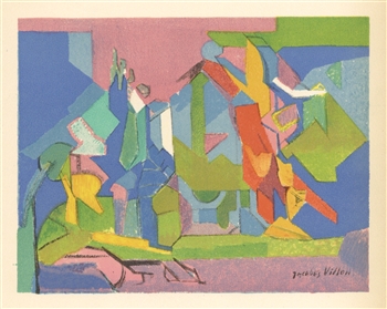 Jacques Villon lithograph "Acrobate au saut perilleux"