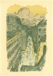 Pierre Bonnard lithograph "Rue vue d'en haut"