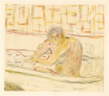 Pierre Bonnard lithograph "Femme dans sa baignoire"