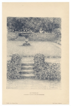 Henri Le Sidaner original lithograph "Le Perron"