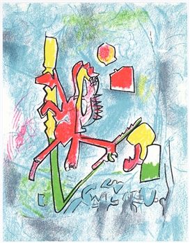 Roberto Sebastian Matta original lithograph "T'ou't se tient" 1975