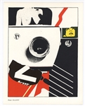 Peter Klasen original lithograph "Woman and Objektiv"