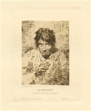 Francisco Goya etching mendiant