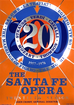 Robert Indiana serigraph "Santa Fe Opera"