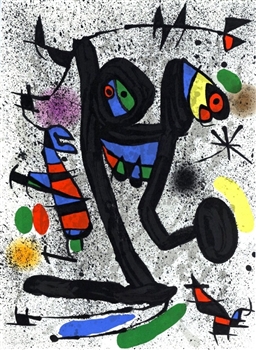 Joan Miro original lithograph Butterfly Girl