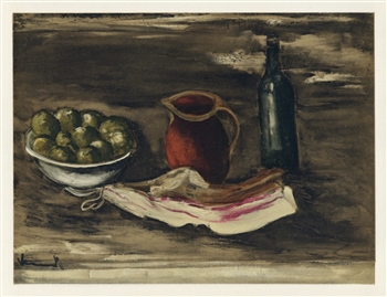Maurice de Vlaminck "Still Life with Bacon" lithograph