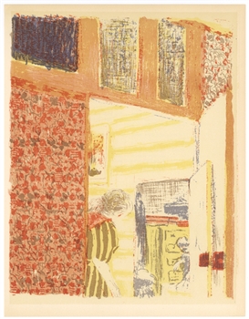 Edouard Vuillard lithograph "Interieur aux tentures roses III"