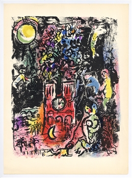 Marc Chagall Tree of Jesse original lithograph Derriere