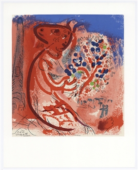 Marc Chagall lithograph | Homage to Raoul Dufy