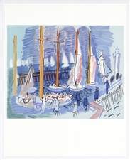 Raoul Dufy lithograph "Regates"