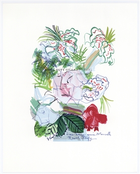 Raoul Dufy lithograph "Fleurs peintes"