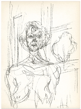 Alberto Giacometti original lithograph "Annette"