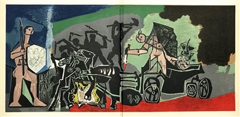 Pablo Picasso lithograph "La Guerre"