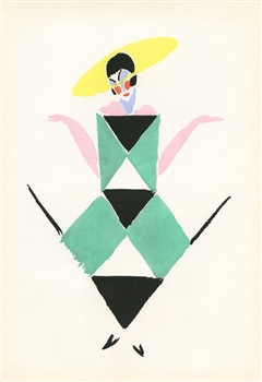 Sonia Delaunay pochoir "Carnaval de Rio"