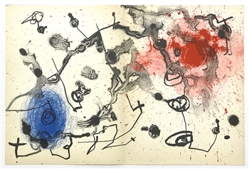 Joan Miro original lithograph "Serie II: bleu et rouge" 1961