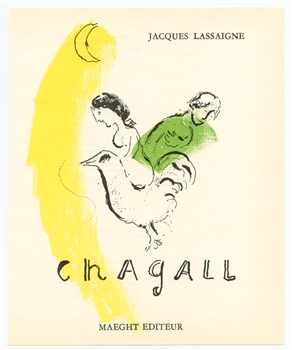 Marc Chagall "Le coq au croissant" original lithograph