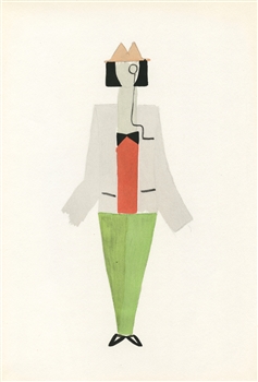 Sonia Delaunay pochoir "Figure"