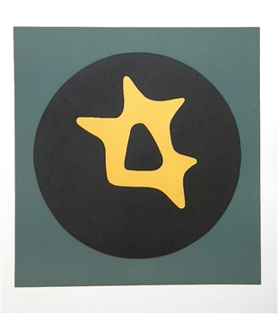 Jean Arp original original woodcut "Soleil Recercle" | Dada art