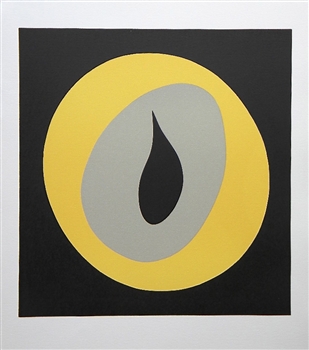 Jean Arp original original woodcut "Soleil Recercle" | Dada art