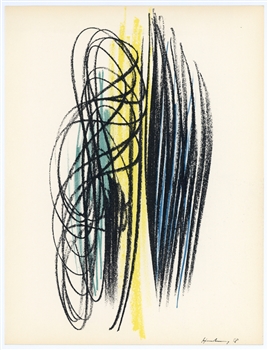 Hans Hartung original lithograph, 1959