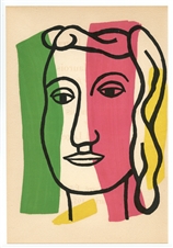 Fernand Leger lithograph "Visage" edition of 1000