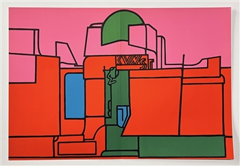 Valerio Adami original lithograph, 1970