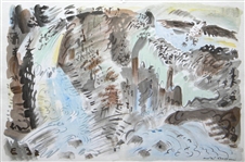 Andre Masson original lithograph "Le Torrent"