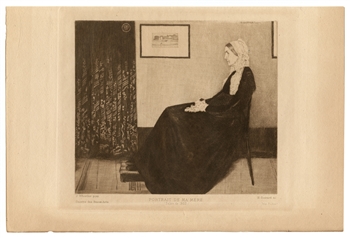 James Whistler etching Portrait de ma Mere | Whistler's Mother