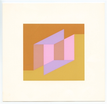 Josef Albers silkscreen "Never Before"