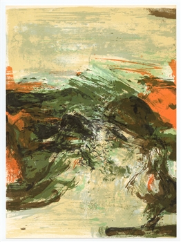 Zao Wou-ki original lithograph, 1979