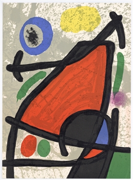 Joan Miro lithograph, 1970