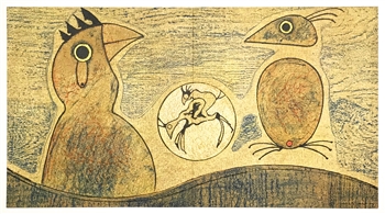 Max Ernst Deux Oiseaux original lithograph