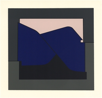 Victor Vasarely color silkscreen, 1961