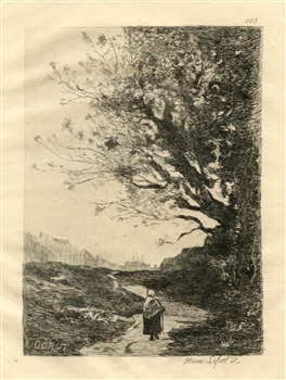 Jean-Baptiste Corot etching