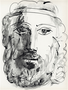 Pablo Picasso lithograph "Visage d'homme au bandeau"