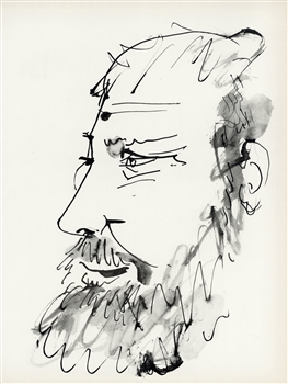 Pablo Picasso lithograph "Profil gauche de vieil homme"