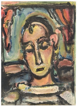 Georges Rouault Tete de jeune fille lithograph Verve 1939 Mourlot