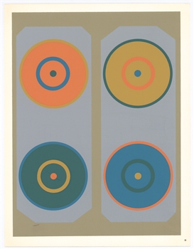 Josef Albers silkscreen | Interaction of Color, 1963