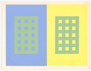 Josef Albers silkscreen | Interaction of Color, 1963