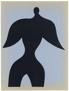 Jean Arp pochoir "Personnages" 1957