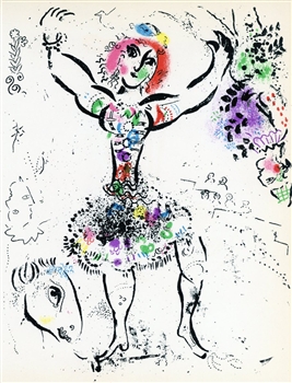 Marc Chagall original lithograph La Jongleuse