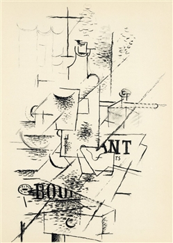Georges Braque lithograph Papiers Colles III, derriere le miroir, maeght