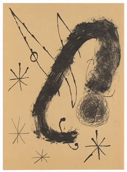 Joan Miro lithograph, derriere le miroir, 1965