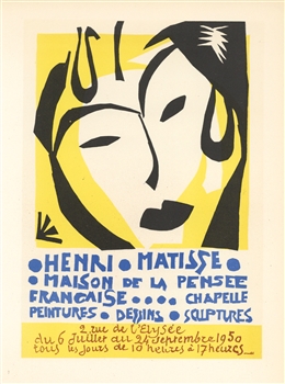 Matisse lithograph poster Mourlot