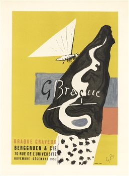 Georges Braque lithograph poster Mourlot